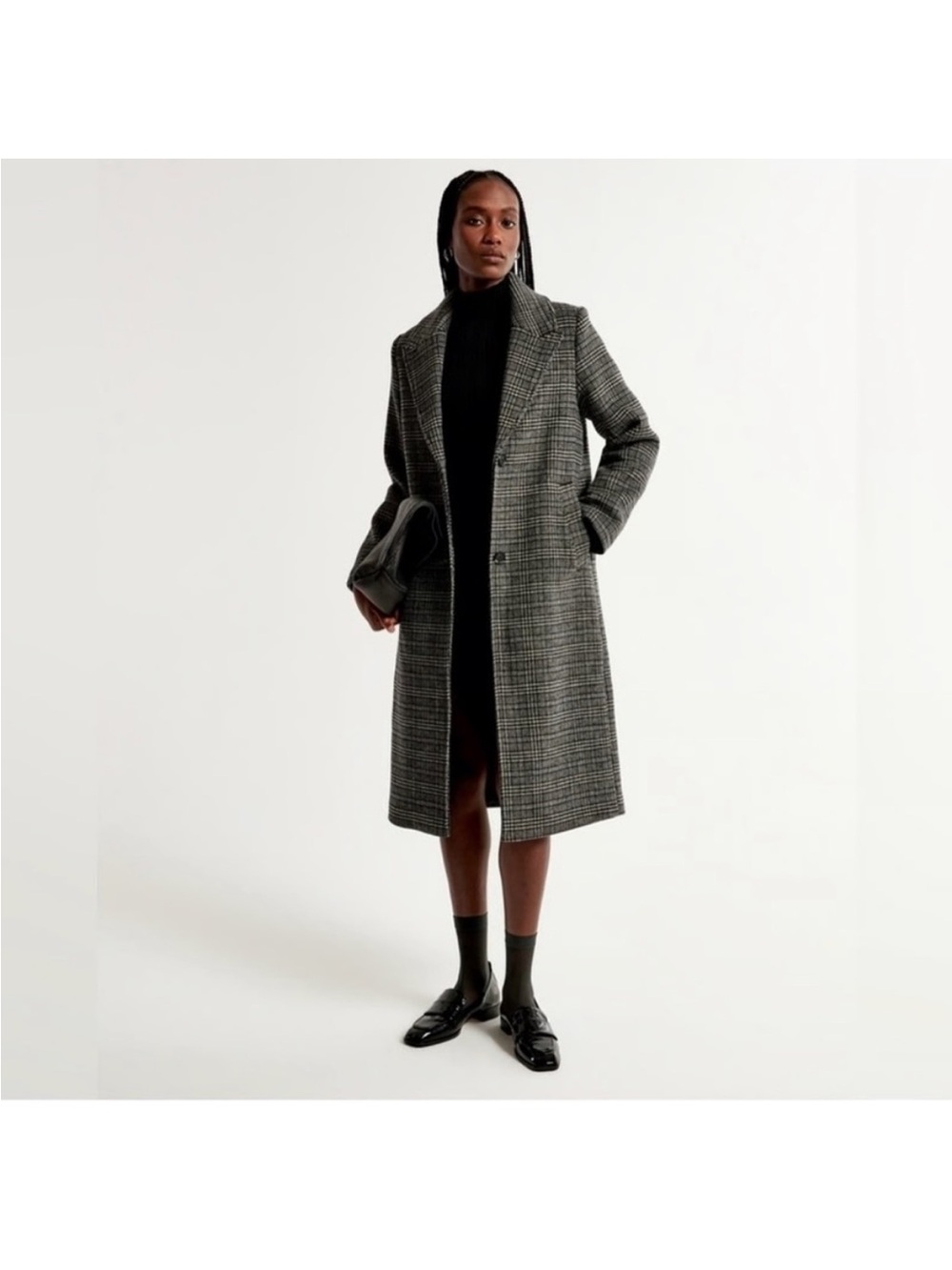 Abercrombie & Fitch Wool-Blend Tailored Topcoat